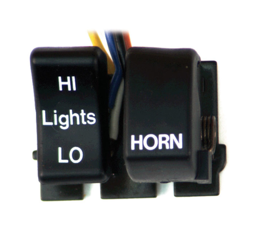 Hi/Low/Horn switches  black or chrome Fits: > 82-95 H-D