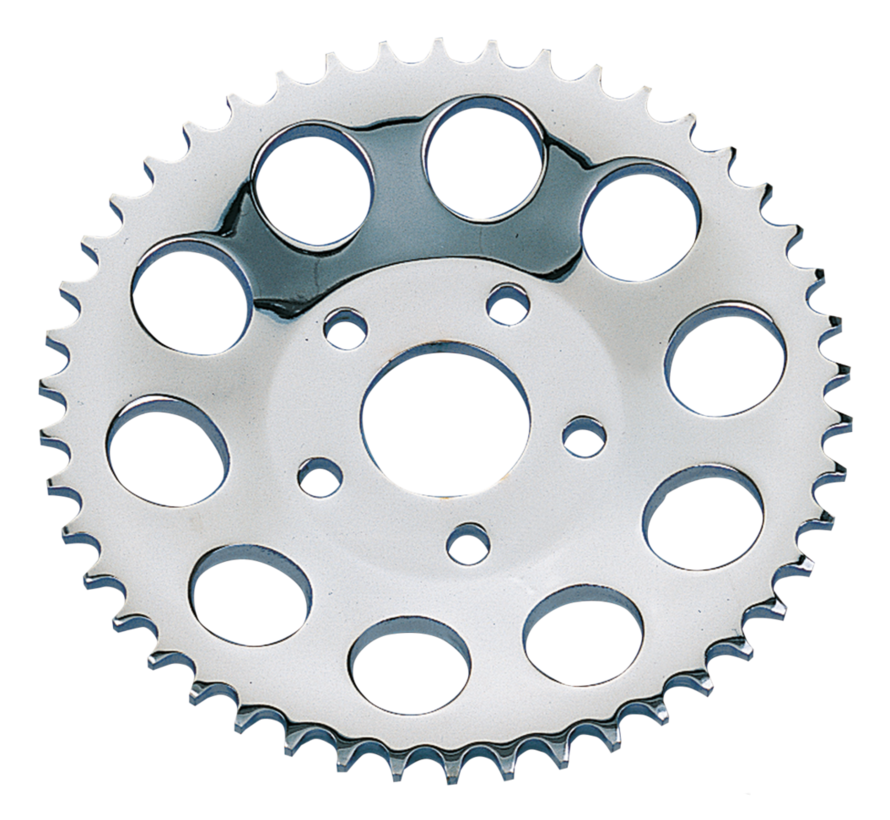 Sprocket chain rear drive 12mm off-set 49 Tooth , Black Chrome or Zinc