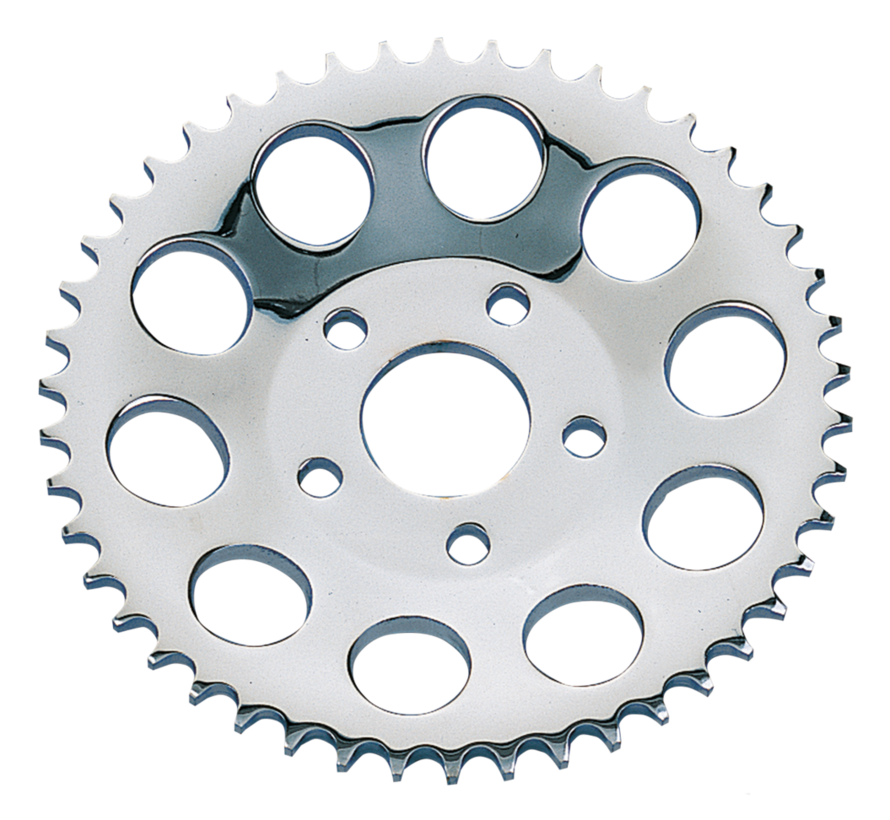 Sprocket chain rear drive 12mm off-set 48 Tooth , Black Chrome or Zinc
