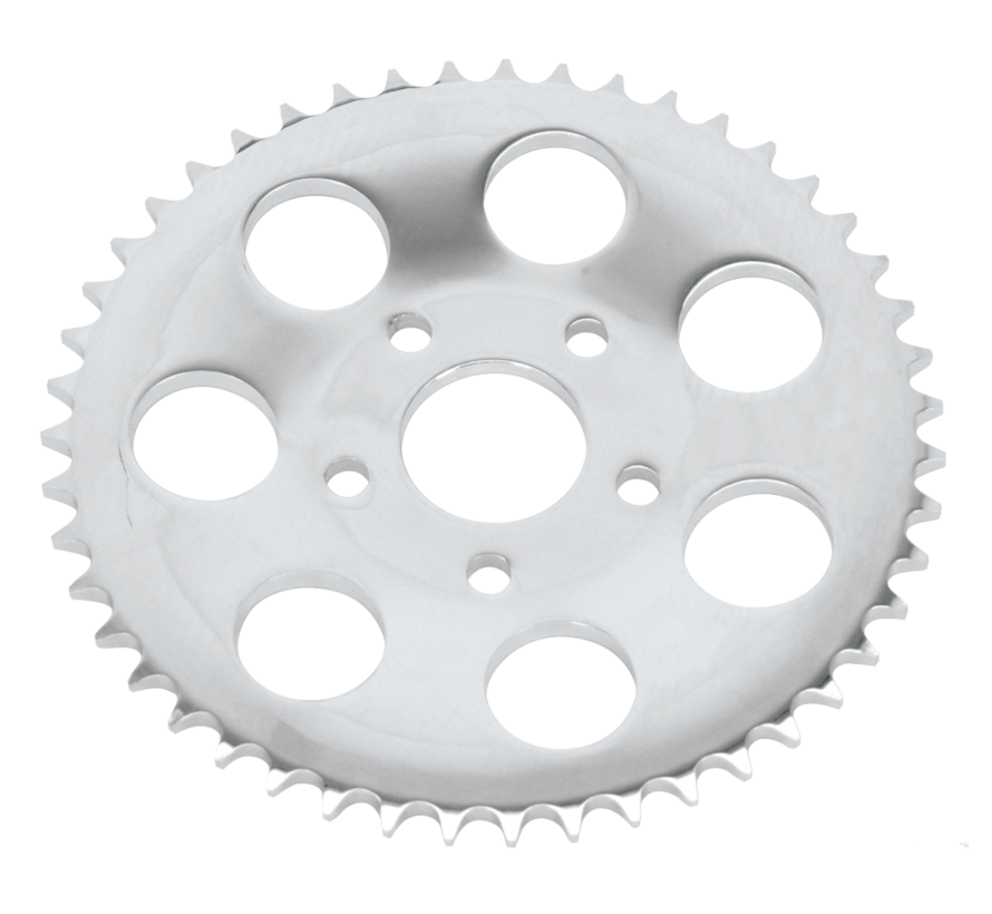 Sprocket chain rear drive 12mm off-set  47 Tooth, Black Chrome or Zinc