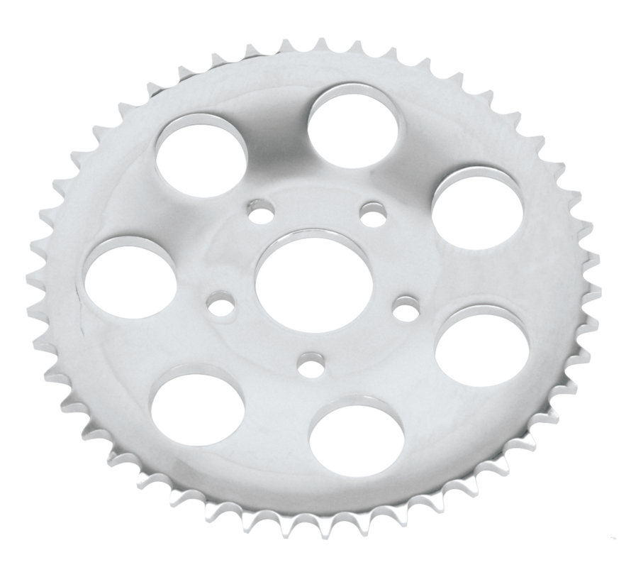 Sprocket chain rear drive 6 mm off-set 49 Tooth , Black Chrome or Zinc