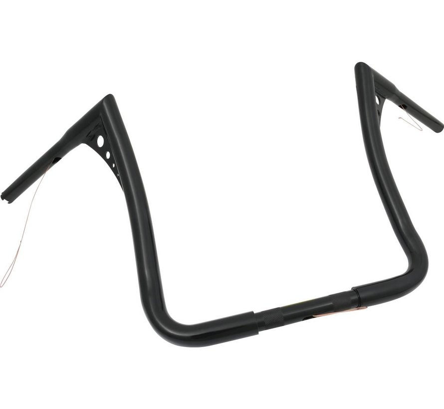 ‘Bonanza’ Handlebars  black ‘Bonanza’ Handlebars 15 inch   black or chrome  Fits:> 84-13 FLH/T  Fits:> 84-13 FLH/T