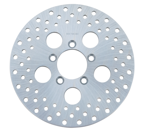 TC-Choppers Drilled Stainless Steel brake rotor 11.5 inch Fits:> 92-99 Sportster, 91-94 FX Model, 92-99 Dyna, 92-99 Softail