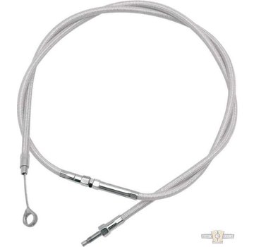 Zodiac clutch cable - Braided Clear Coated  Fits:> 86-up XL Sportster