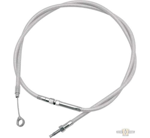 Zodiac clutch cable - Braided Clear Coated  Fits:> 86-up XL Sportster