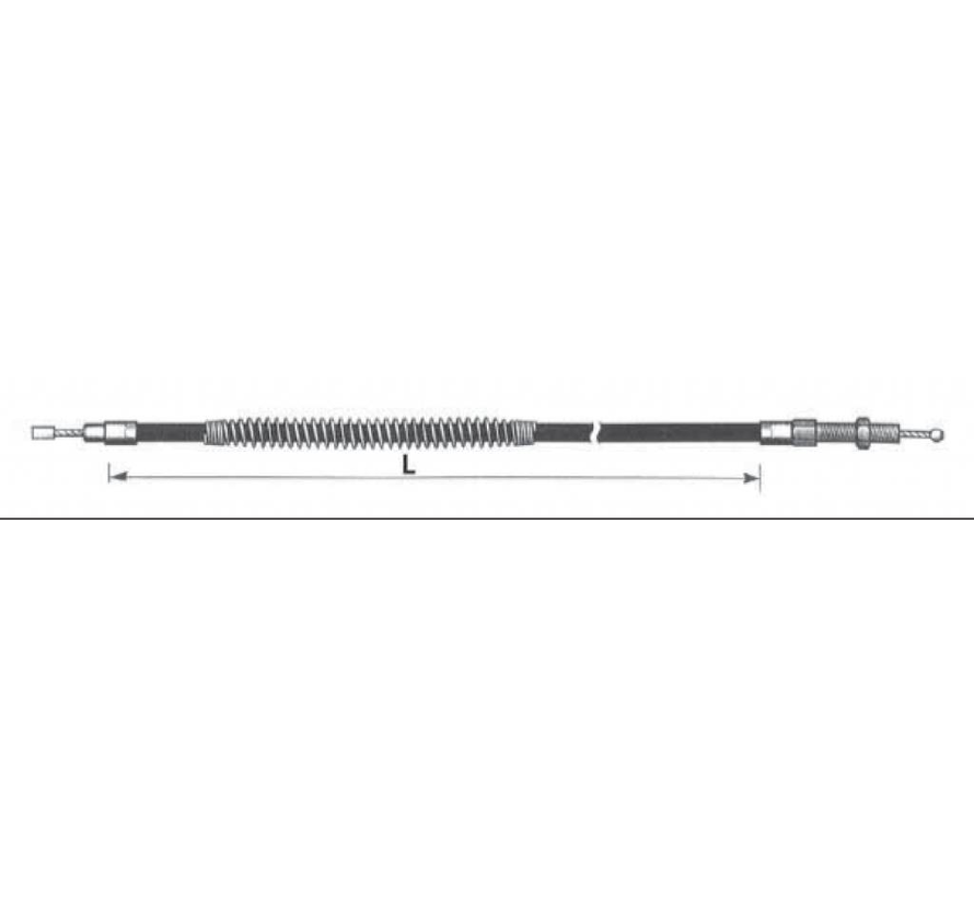 cable de embrague Todo negro Compatible con:> 1968-1986 FX, FL y FXST Softail de 4 velocidades