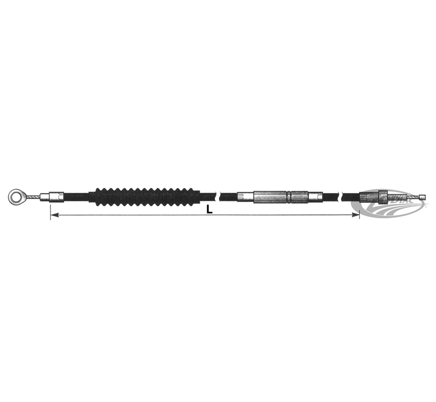 koppelingskabel Standaard Zwart Past op:> 87-06 Big Twin