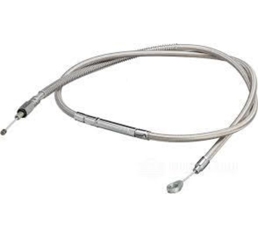 clutch cable Braided Clear Coated Fits:> 87-06 Big Twin