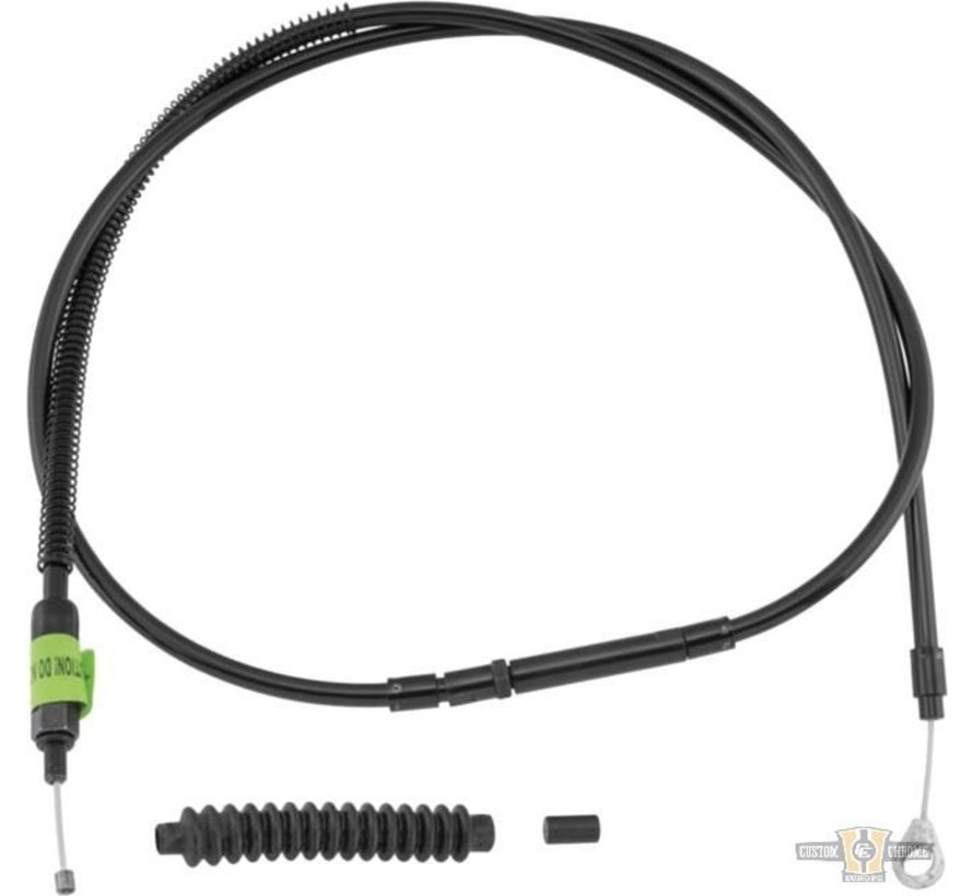 clutch cable Stealth All Black Fits:>06-17 Dyna, 07-14 Softail & 07 Touring