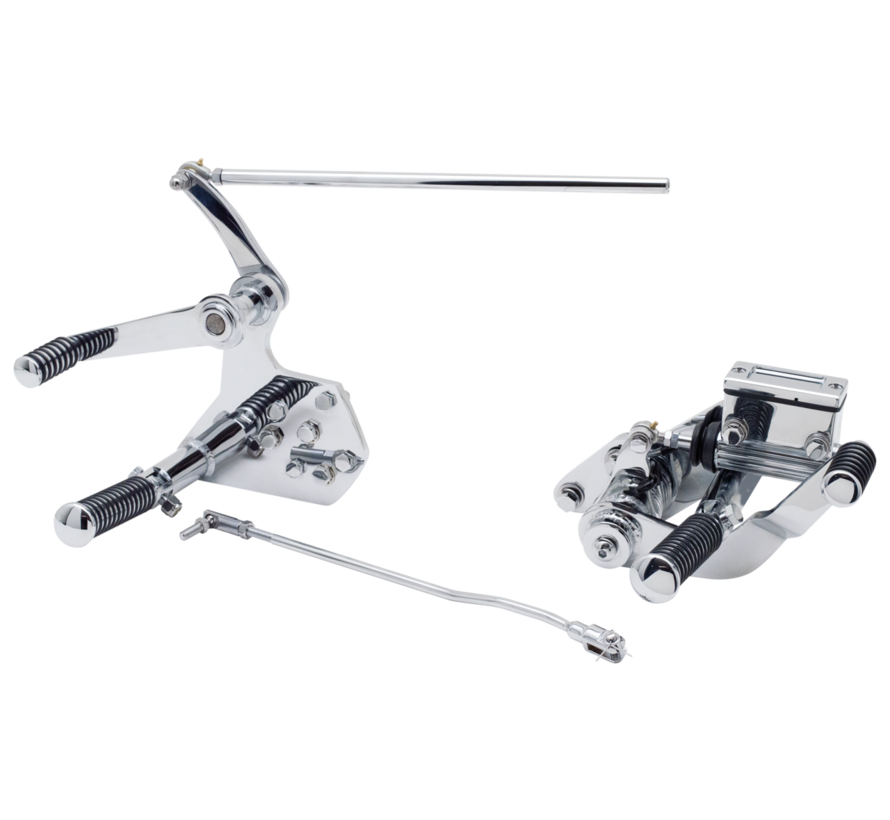 Verlängerte 2-Zoll-Fußrastenanlage Passend für: >alle 4-Gang-FX- und FL-Modelle von 1958–1986 und Softails von 1986–1999