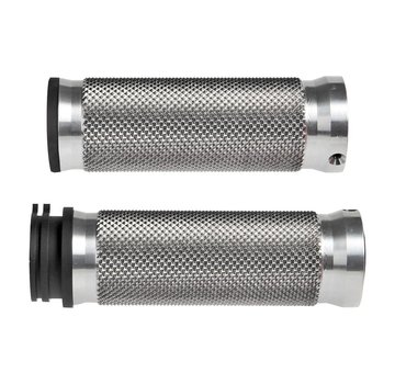 Thunderbike Grips Ring Satin Aluminium 1"   Fits:> HD with Dual Cable 
