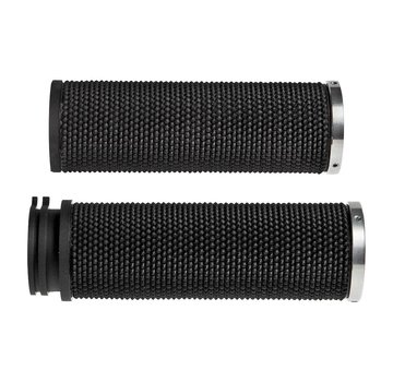 Thunderbike Grips black Ring 1" Fits:> HD with Dual Cable 