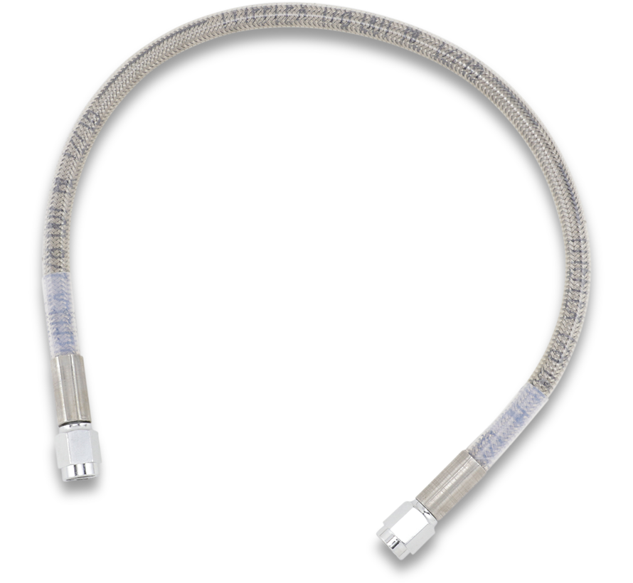 Ligne de frein argent, revêtement transparent différentes longueurs 9 - 20 pouces avec extrémités AN-3