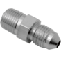 Raccord de ligne de frein en acier chromé 1/8" NPT mâle, AN-3 Mal