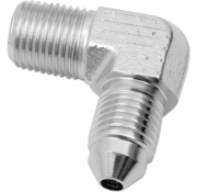 TC-Choppers Chroomstalen fitting 1/8" NPT buitendraad, AN-3 90° bocht