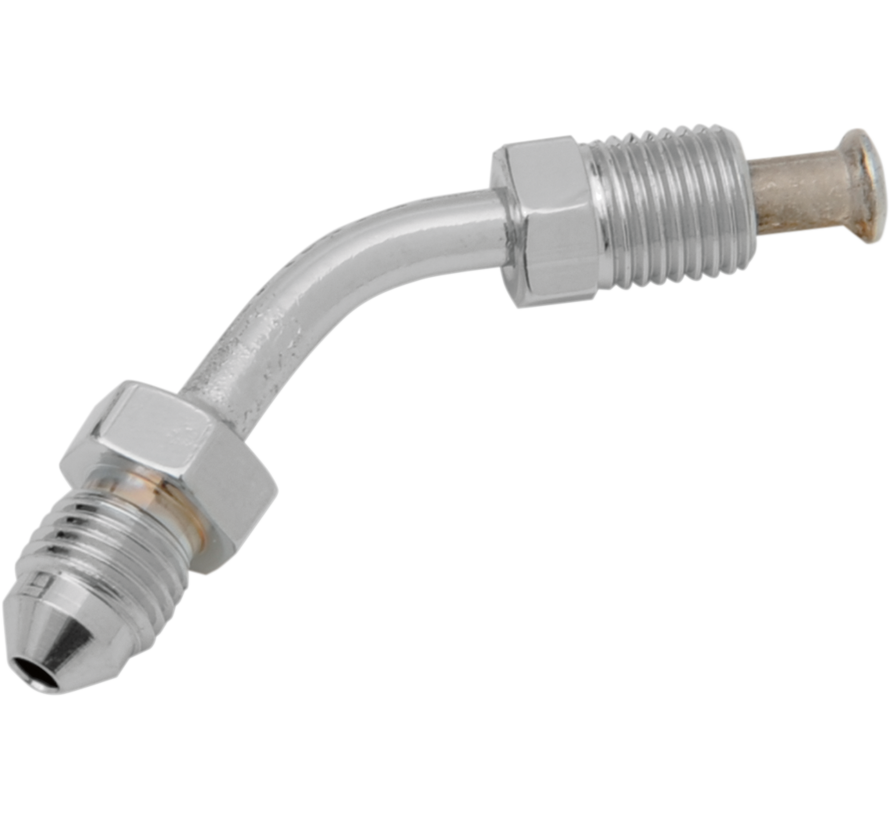 Chroomstalen fitting verlengd 3/8"-24 SAE mannelijk, AN-3 mannelijk