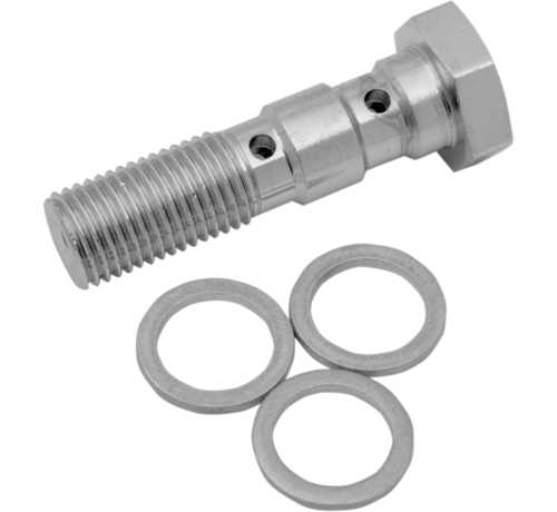 TC-Choppers Chrome Steel Banjo Bolt Dual  3/8"-24