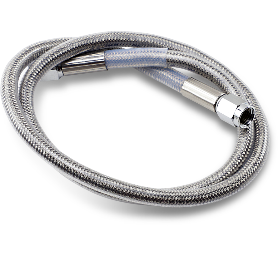 Brake Line  Silver, Clear-Coated  various lengths 21 - 34 inch with AN-3 ends