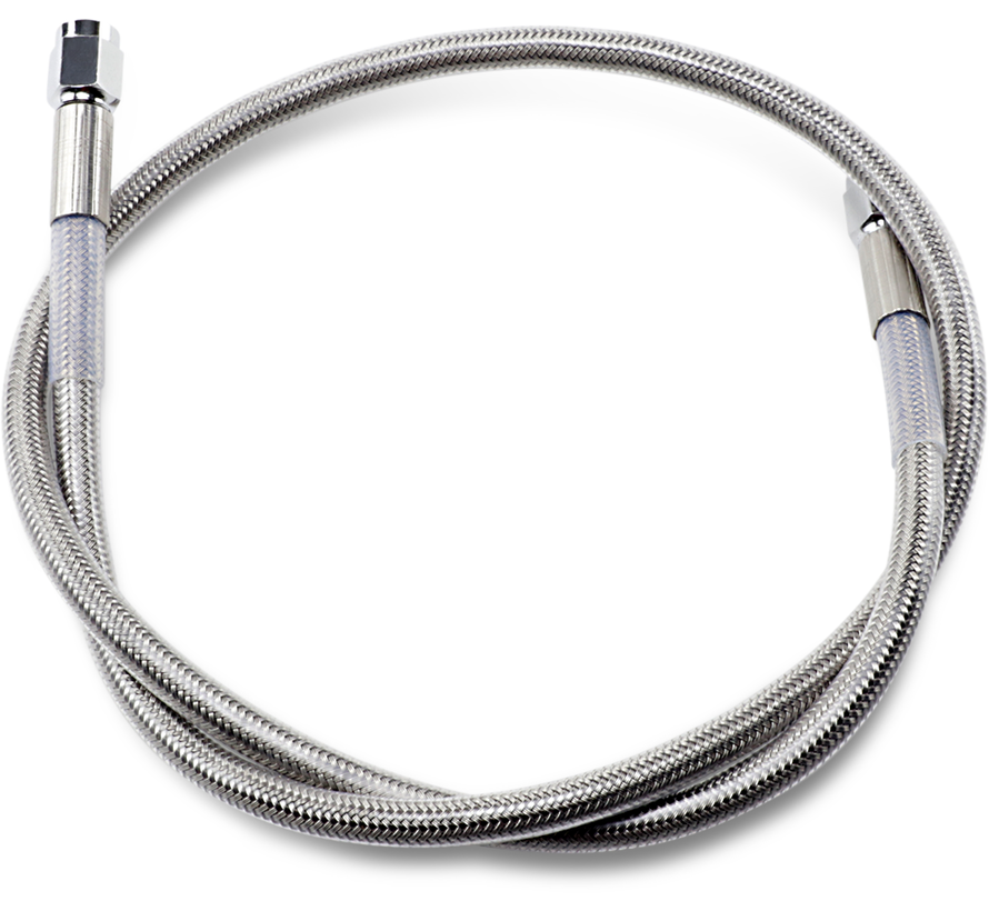 Brake Line  Silver, Clear-Coated  various lengths 21 - 34 inch with AN-3 ends