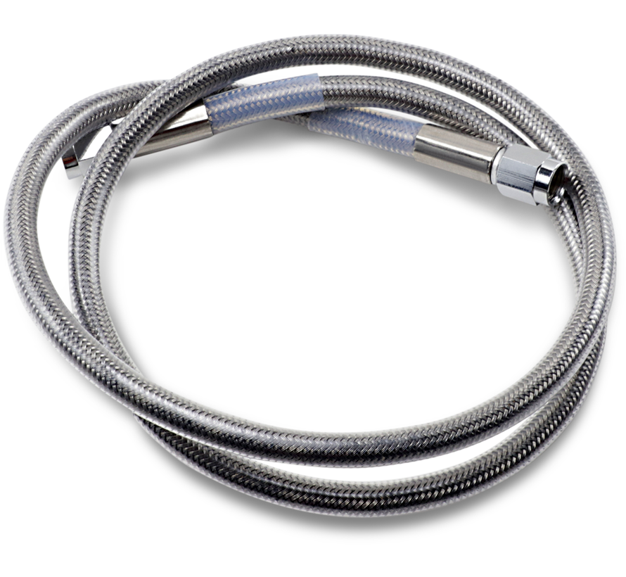 Brake Line  Silver, Clear-Coated  various lengths 21 - 34 inch with AN-3 ends