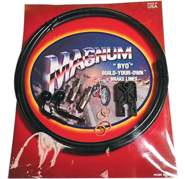 Magnum Kit de línea de freno delantero de un solo disco Compatible con:> 91-17 Dyna, 84-14 Softail, 86-03 XL Sportster