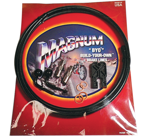Magnum Kit de línea de freno delantero de un solo disco Compatible con:> 91-17 Dyna, 84-14 Softail, 86-03 XL Sportster