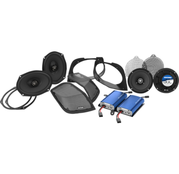 Hogtunes RETRO 450.4 KIT Kit de tapa recortada con parlantes/amplificador Compatible con: Touring 2014-2023