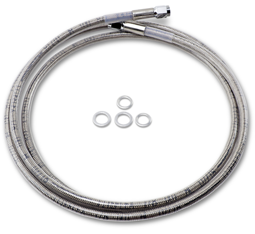 TC-Choppers Brake Line Clear-Coated  various lengths 70-80 inch with AN-3 ends