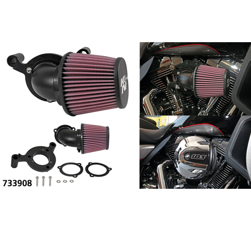 K&N Aircharger Performance-Lufteinlass-Kit. Passend für: >2008–2016 Touring, 2009–2016 Trike, 2011–2017 Softail und 2016–2017 FXDLS Dyna Low Rider S