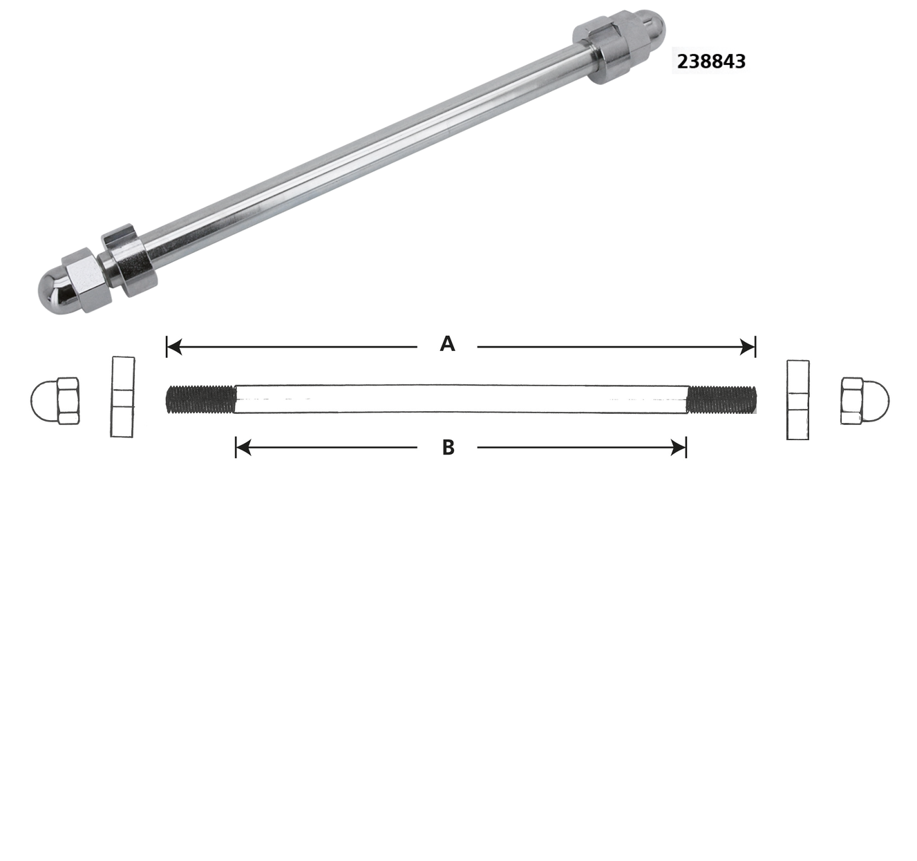 wheel rear Adjure RA0002 Low Profile Flush Mount Axle Kit Taco Motos