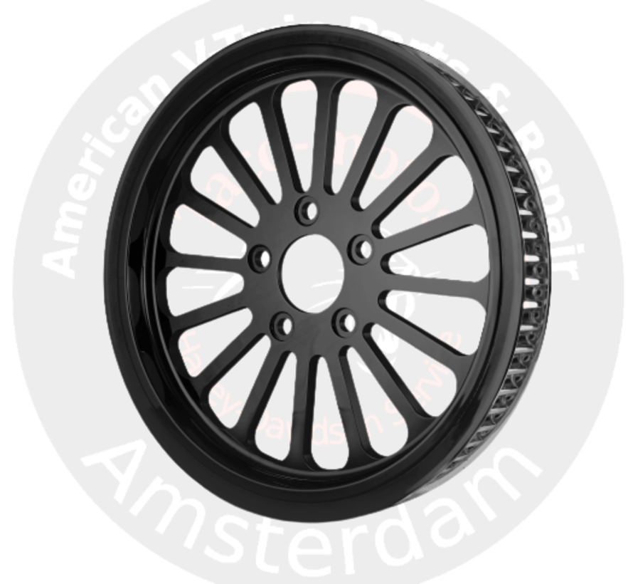 Super Spoke Polea Chrome o Black 1 1/8" 70 dientes Compatible con:> Big Twin 84-06