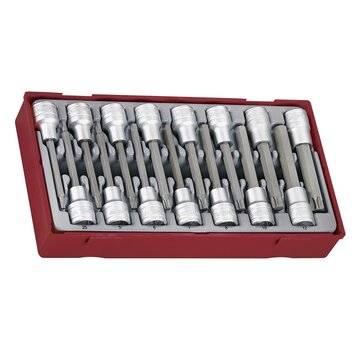 Teng Tools TTTXH15 15 embouts à douille à entraînement 1/2" Hex-Torx longs