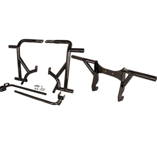 Burly Brawler Front and Rear Crash Bar Kit Black Powder Coated Fits:> 09-23 Touring