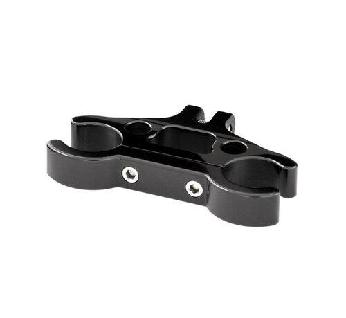 Kraus T-bar 3" (76mm) extension clamp. Black Fits: > 84-23 HD