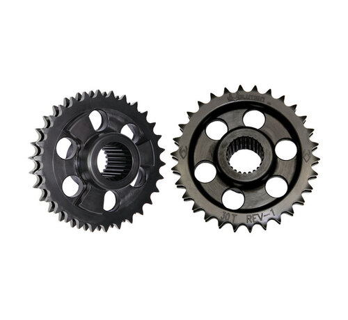 EVOLUTION INDUSTRIES solid motor sprocket & chain kit. 30T  Fits: > 07-21 Softail; 06-17 Dyna