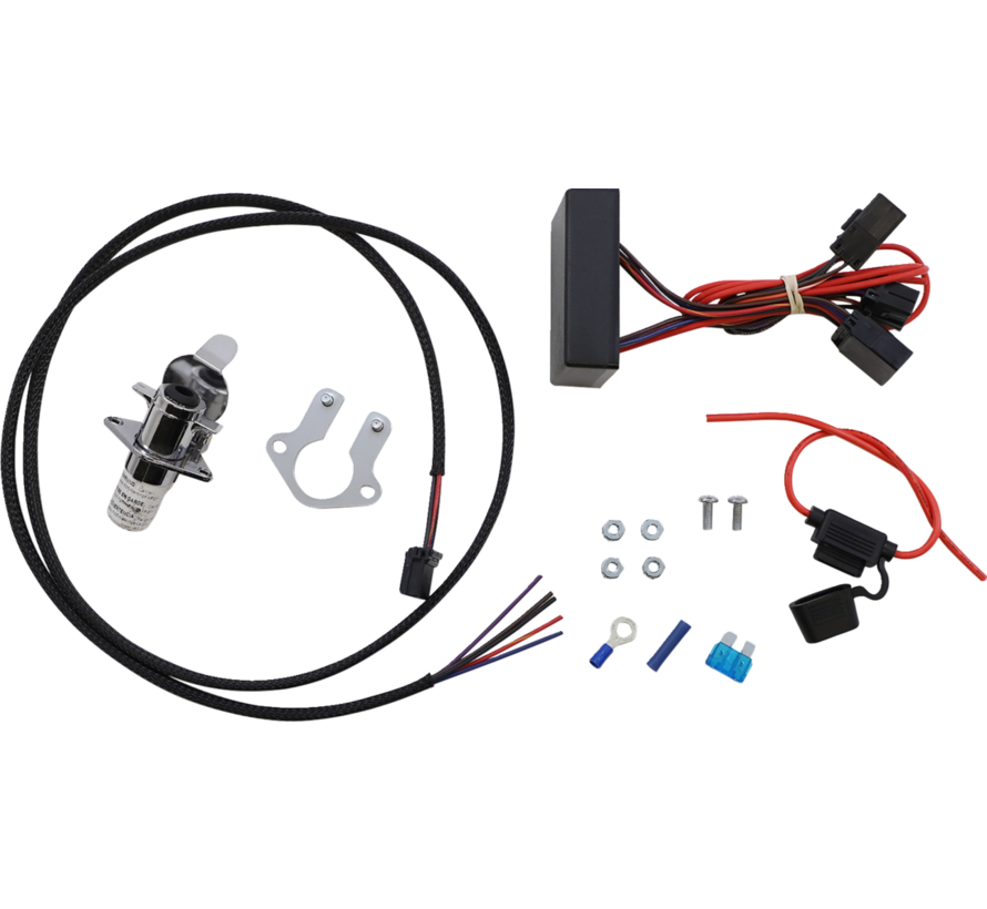 Trailer 5-Wire Connector Kit Fits: 99‑13 FLT/ FLHT models with 8‑pin rear light connectors