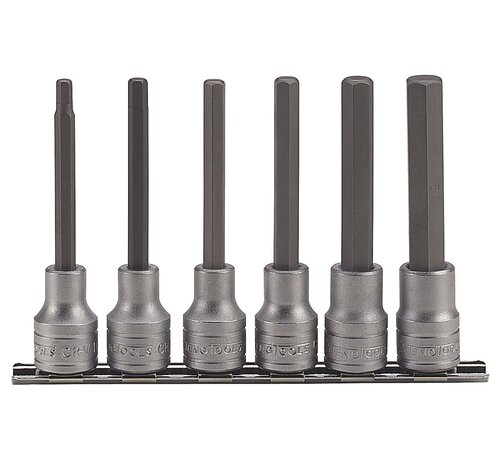 Teng Tools M1211 Set long hex socket bits 1/2" 6 pcs