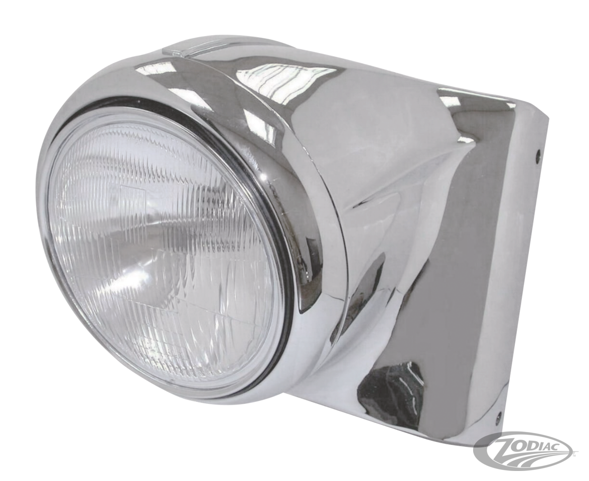 CHROME & BLACK HEADLIGHT HOUSING CONVERSION KIT FOR HERITAGE SOFTAIL