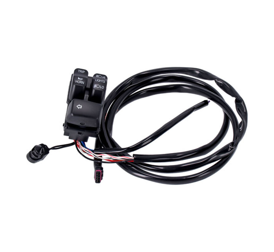 Handlebar switch & wiring kit. Fits > Most 1123 Softail and 1422 X