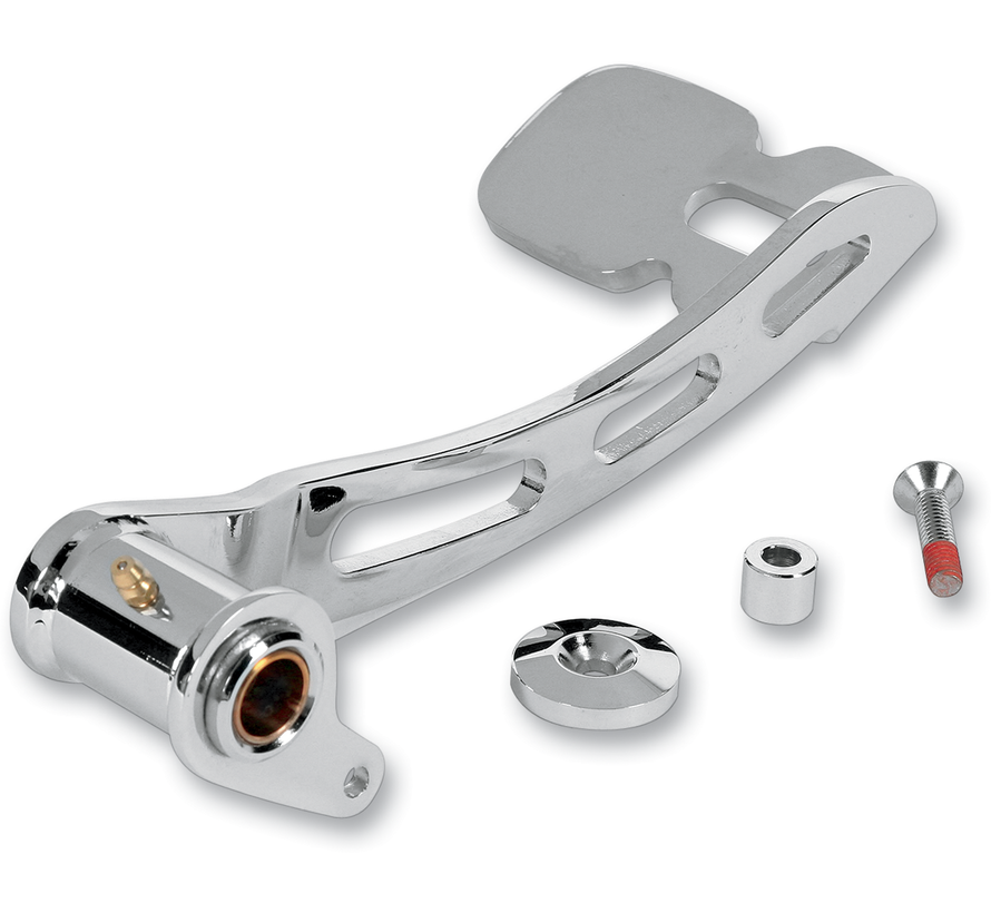Girder extended brake pedal. Chrome Fits: >87-17 FLST; 97-07 FLT/Touring (NU)