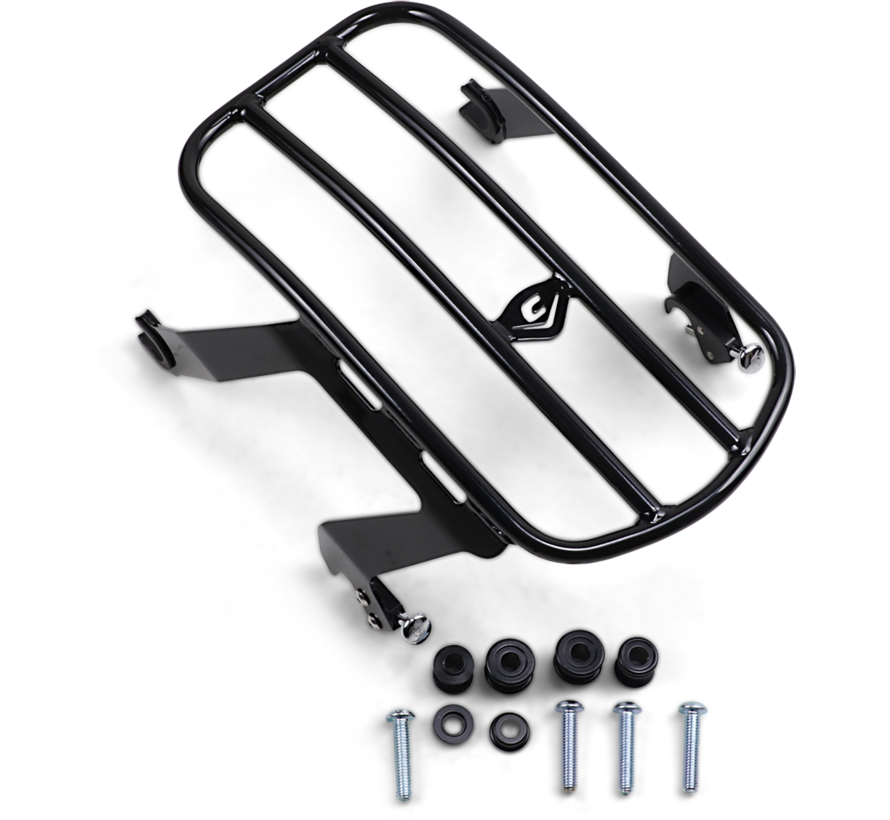 Detachable solo  luggage rack black or chrome 18-21 FLD  models