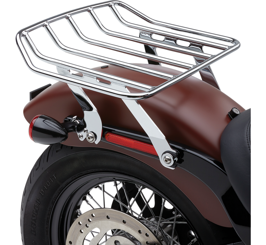 Big Ass® Detachable Solo Luggage Rack black or chrome Fits: > 18‑23 FLSL/FXBB/FXBBS