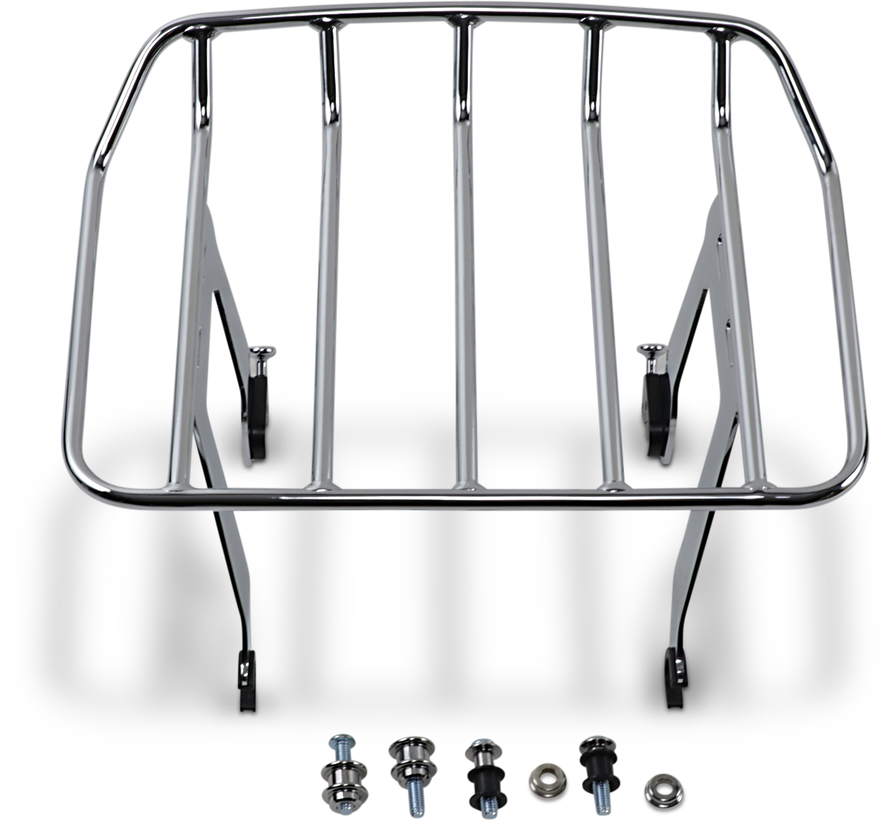 Big Ass® Detachable Solo Luggage Rack black or chrome Fits: > 18‑23 FLHC