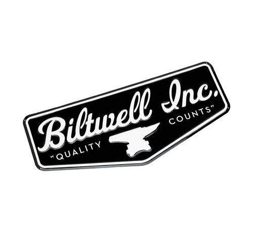 Biltwell Letrero de tienda Biltwell negro/blanco