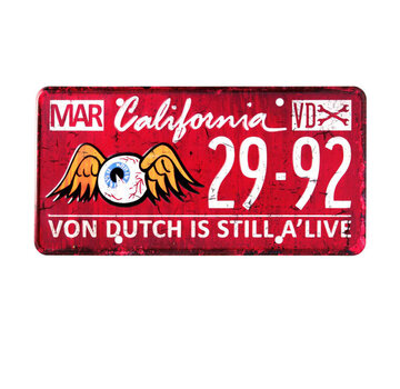 von dutch Von Dutch metal sign red