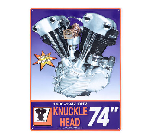 Plaque moteur Knucklehead 1936-1947 OHV