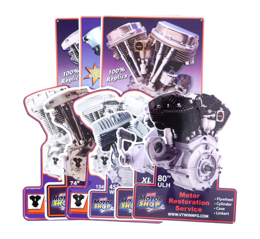 V-Twin Mfg, motorplaatje V-Twin-motormodellen