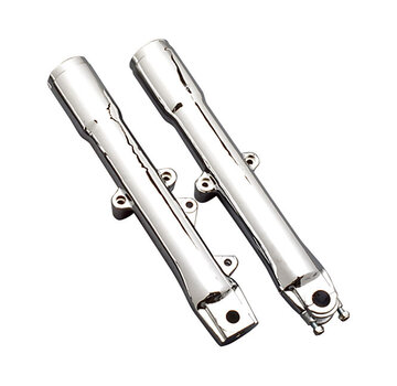 MCS front fork suspension lower leg assembly - polished dual disc