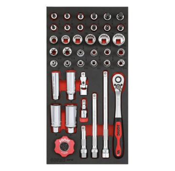 Sonic Tools Premium 41-Piece US SAE Sizes 3/8 Inch Drive Socket Set: High-Quality Tools for Precision Work
