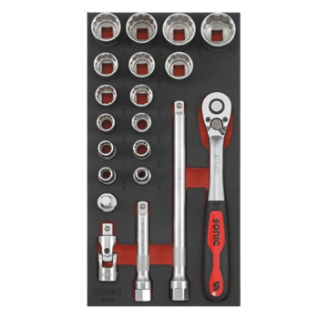 Sonic Tools 20-Piece US/SAE 1/2 Inch Drive Socket Set: Versatile High-Quality Tools for Various Applications